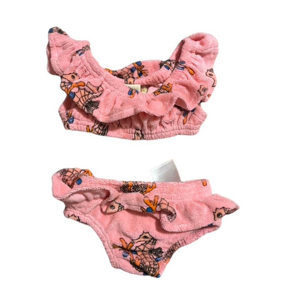 HUGO LOVES TIKI | 0-3 months seahorse terry cloth bikini | like new condition